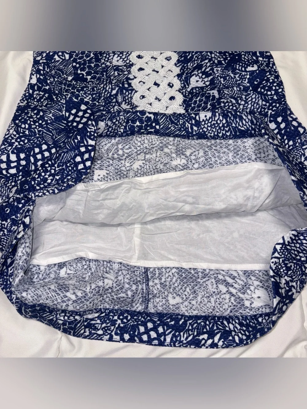 Lilly Pulitzer for target dress Size 12 Blue White Navy Pineapple - Picture 4 of 10